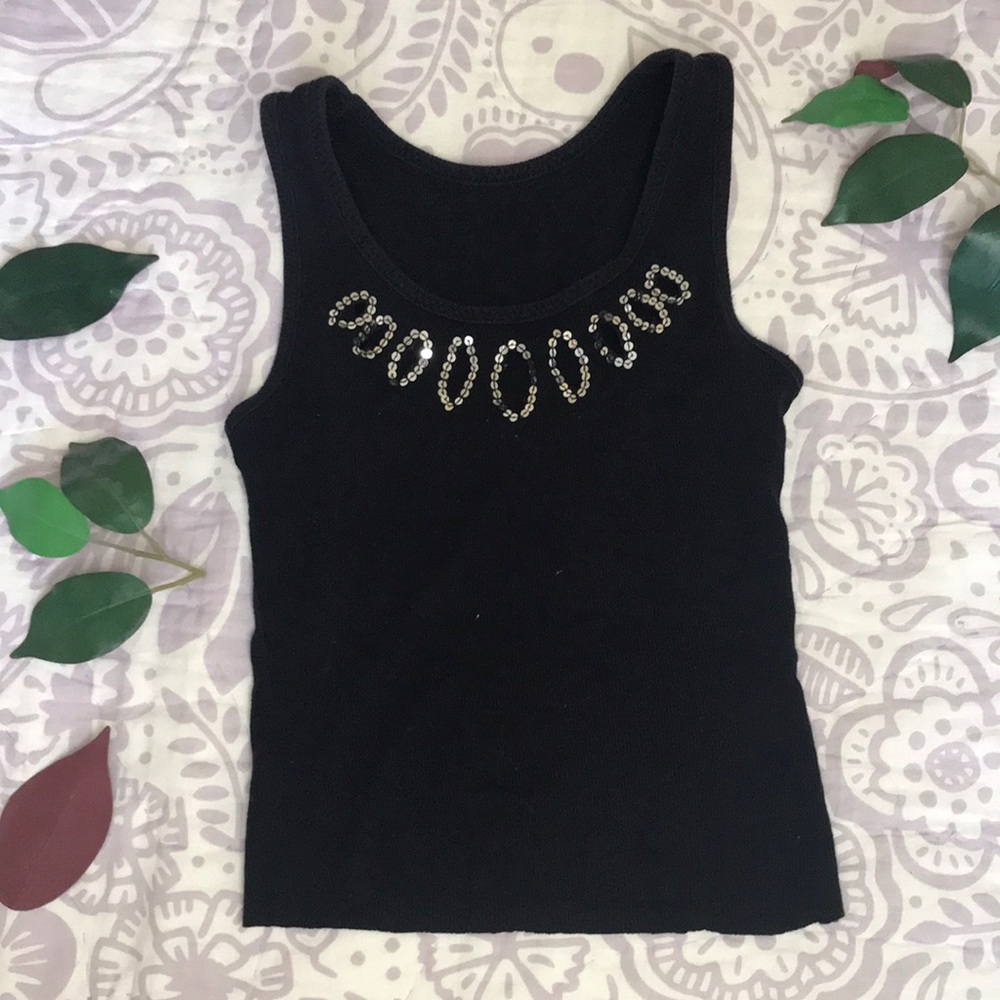 Black Cutout Tank Crop Top